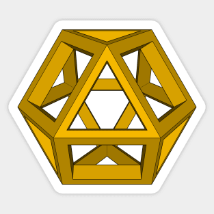 gmtrx lawal v2 skeletal cuboctahedron Sticker
